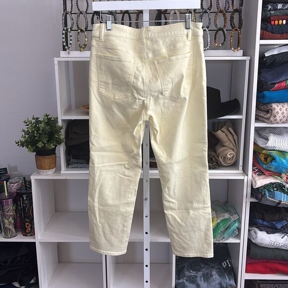 TALBOTS straight leg crop size 6 butter yellow spring pastel euc - Picture 5 of 5